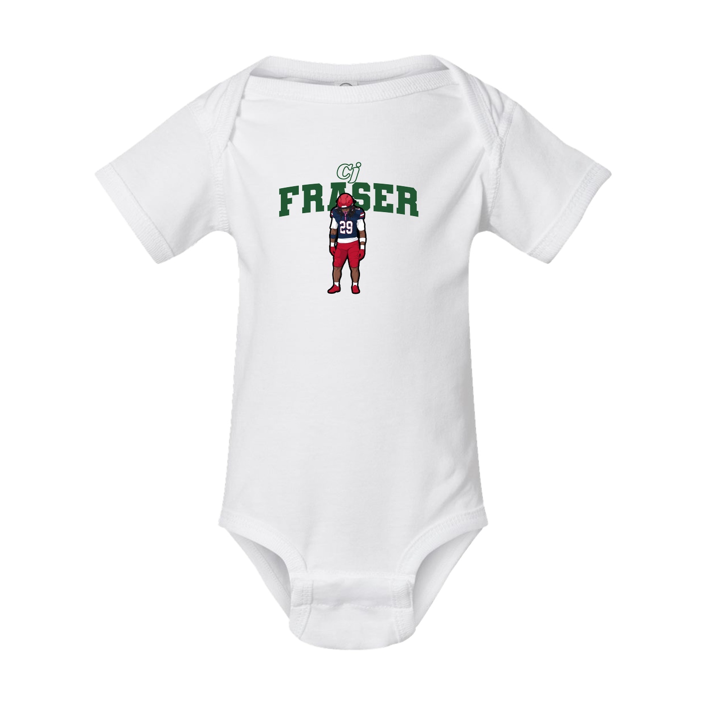 Baby Onesie — Name Arch in White