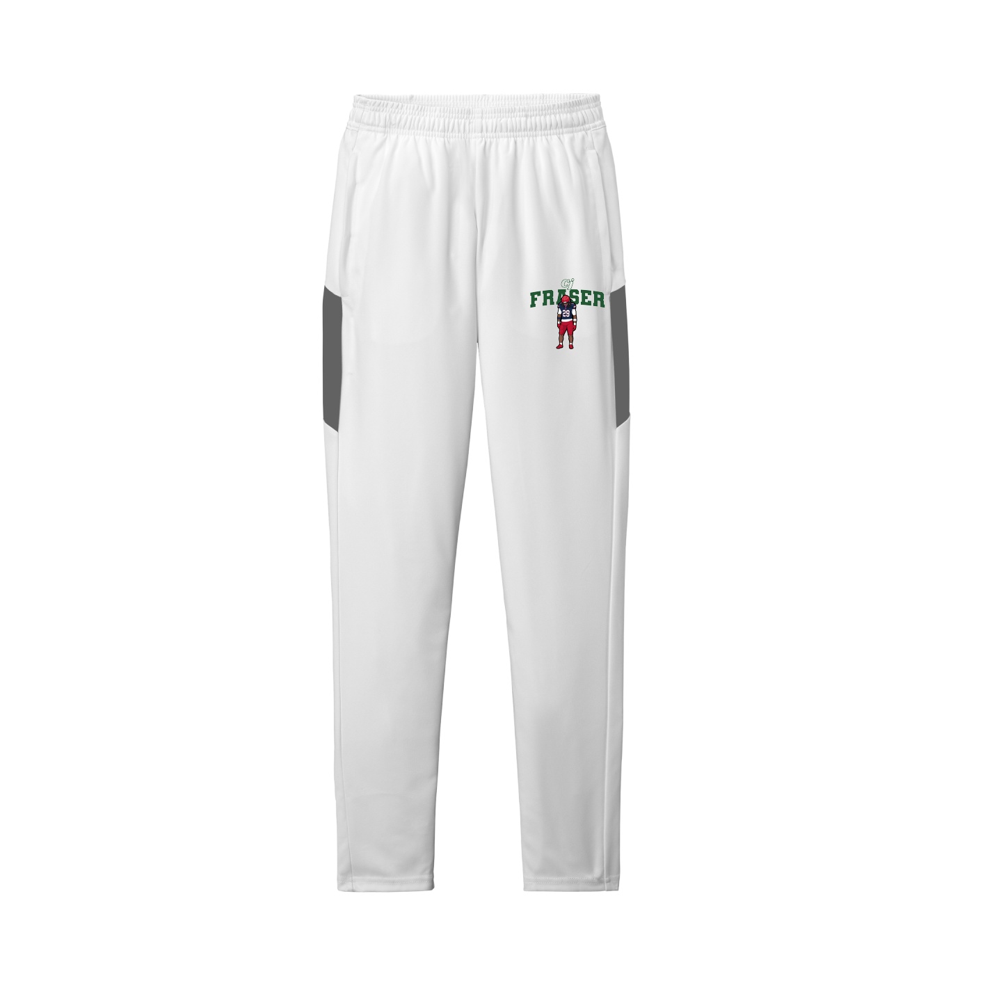 Team Travel Pant — Name Arch in White/Grey