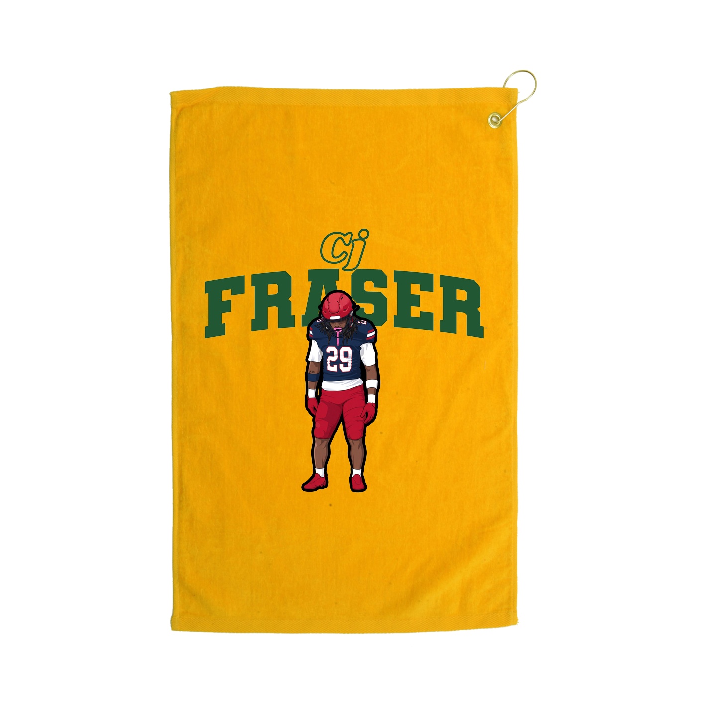 Golf Towel — Name Arch in Gold