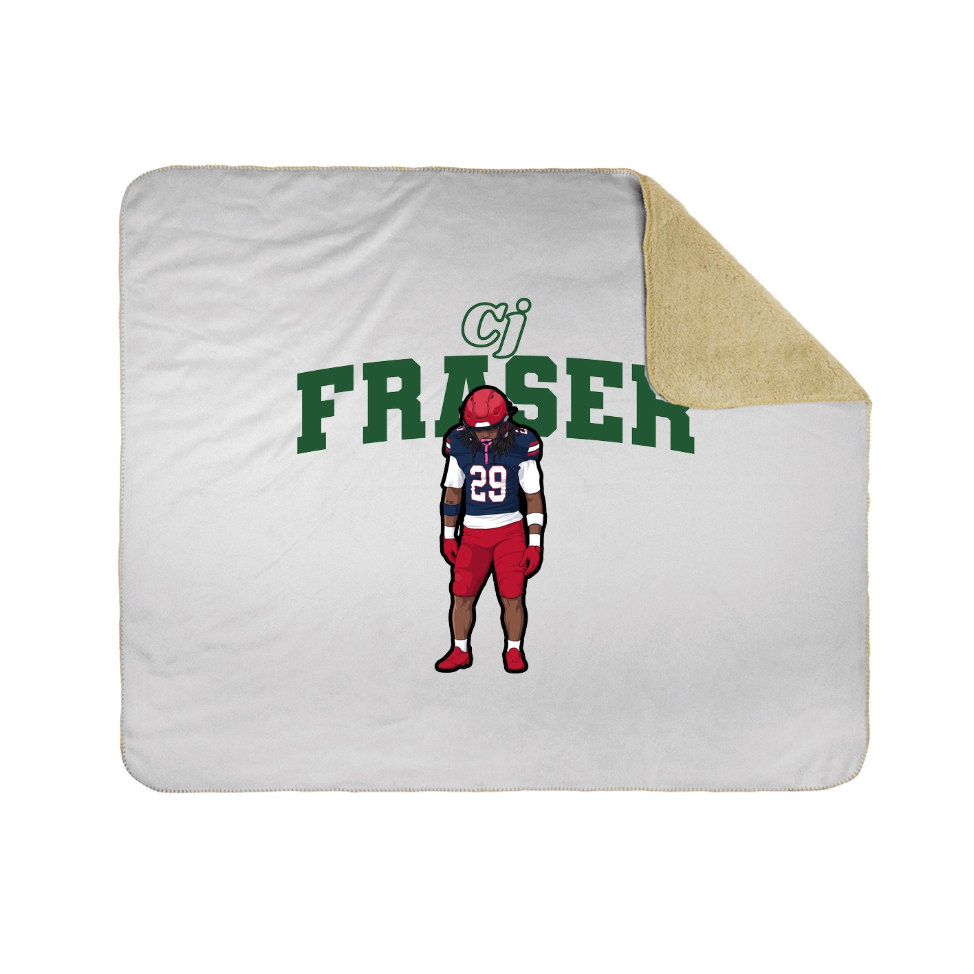 Throw Blanket — Name Arch in White