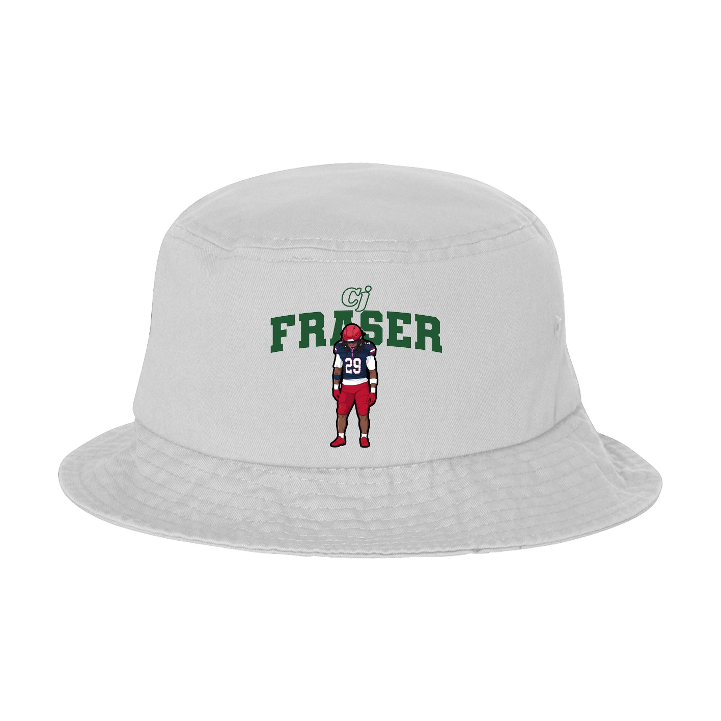 Bucket Cap — Name Arch in White