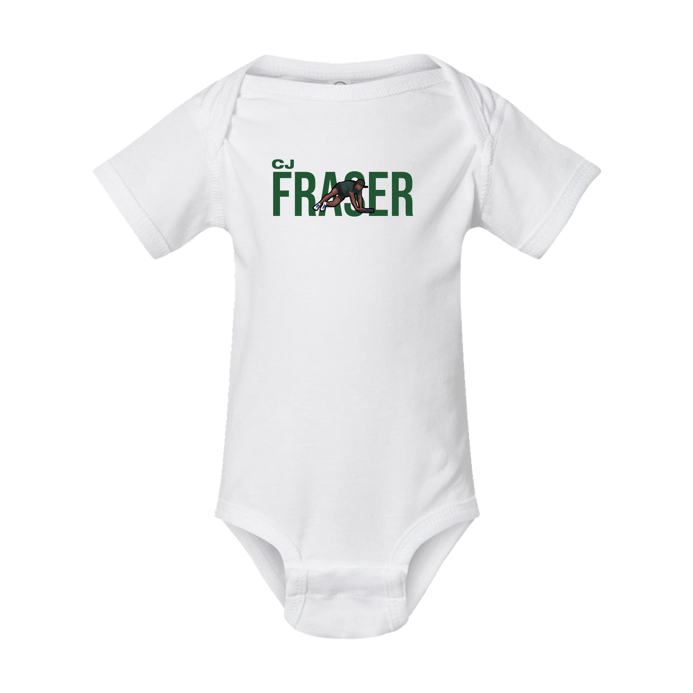 Baby Onesie — Player Name in White