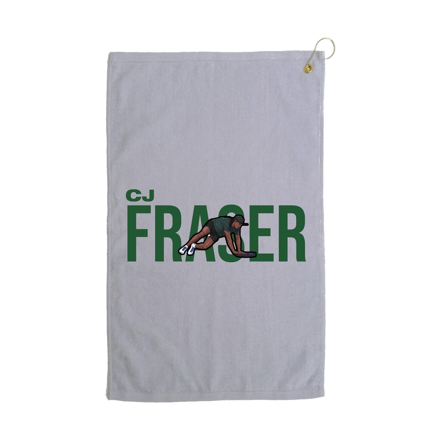 Golf Towel — Player Name in Grey