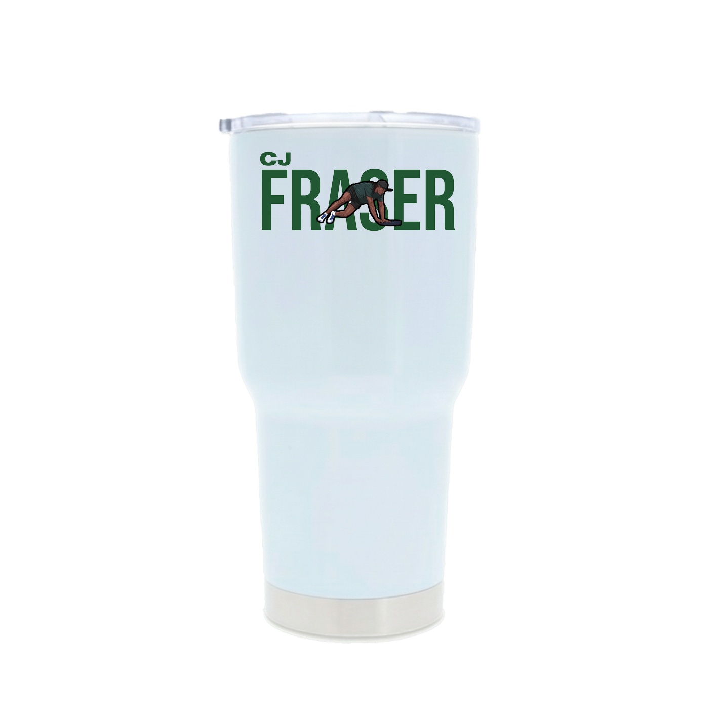 30oz Stainless Steel Tumbler — Player Name in White