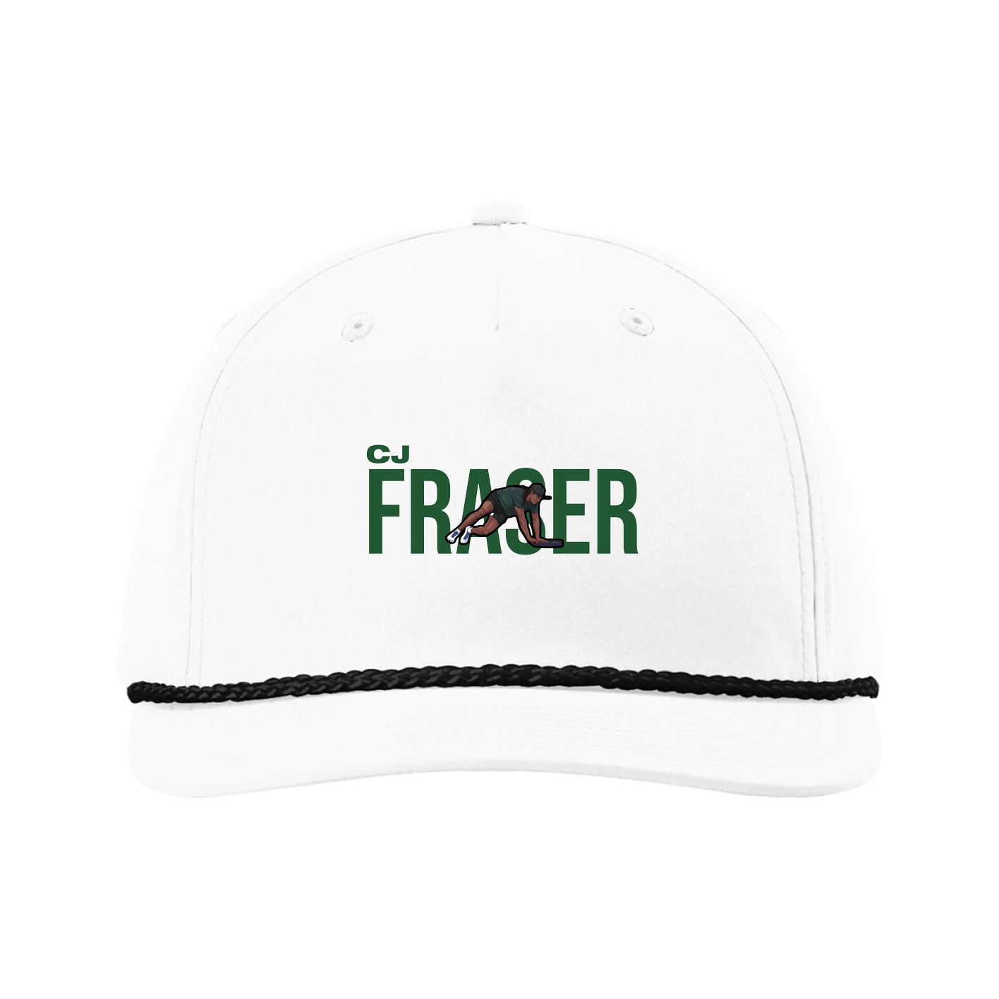 Five-Panel Classic Rope Cap — Player Name in White