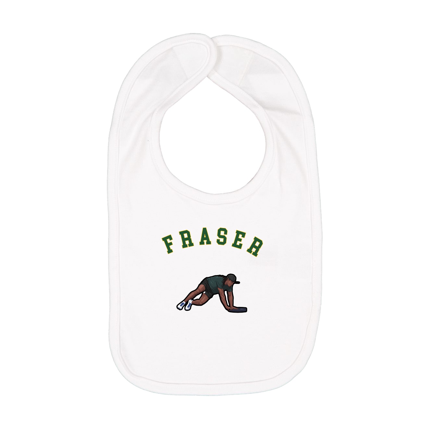 Infant Bib — Shirsey Arch in White