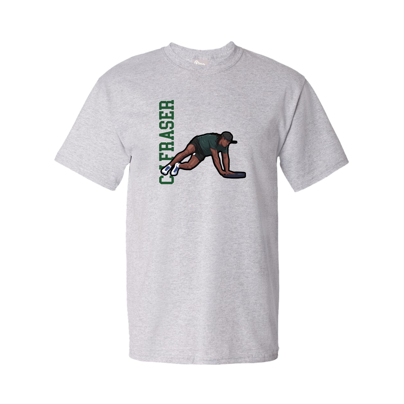 Youth Tee — Name Vertical in Grey