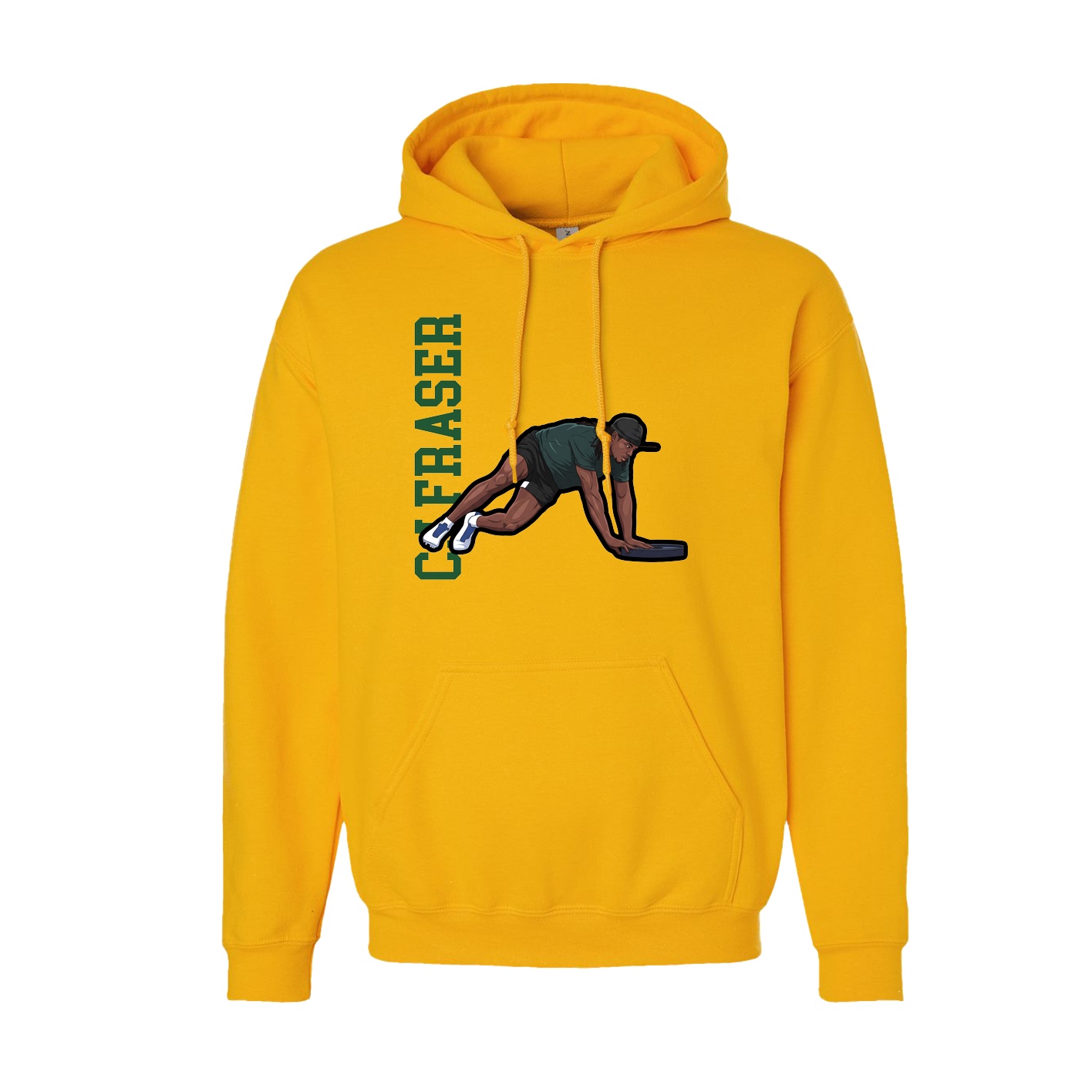 Hoodie — Name Vertical in Gold