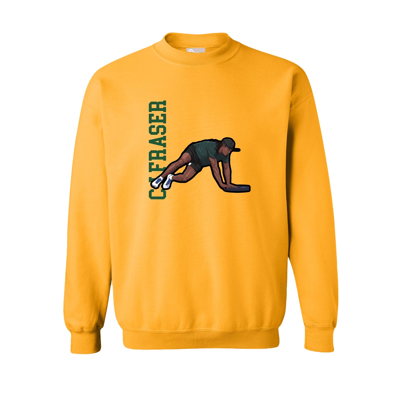 Fleece Crew — Name Vertical in Gold