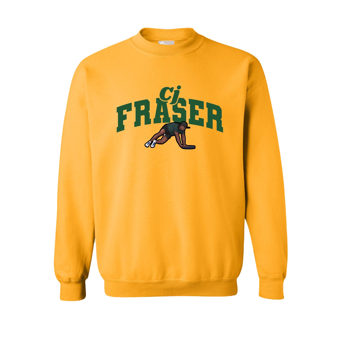 Fleece Crew — Signature Arch in Gold