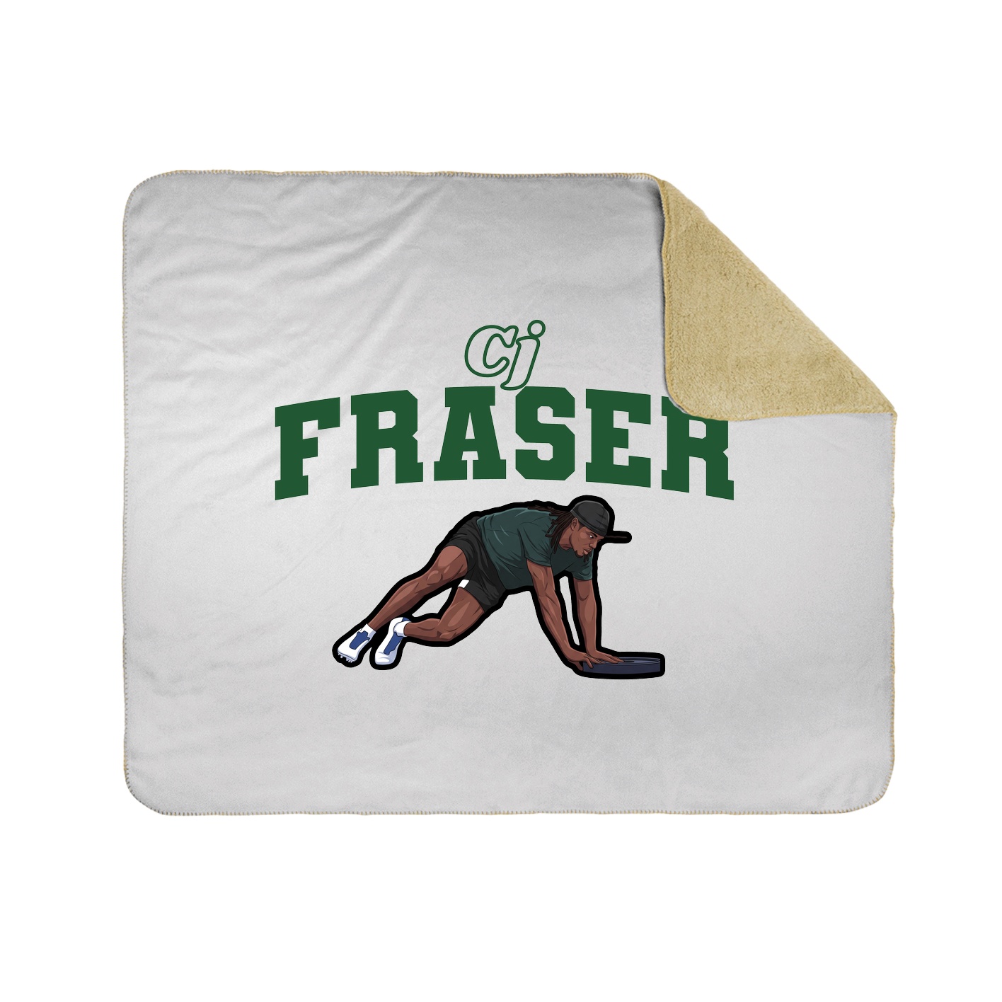 Throw Blanket — Name Arch in White