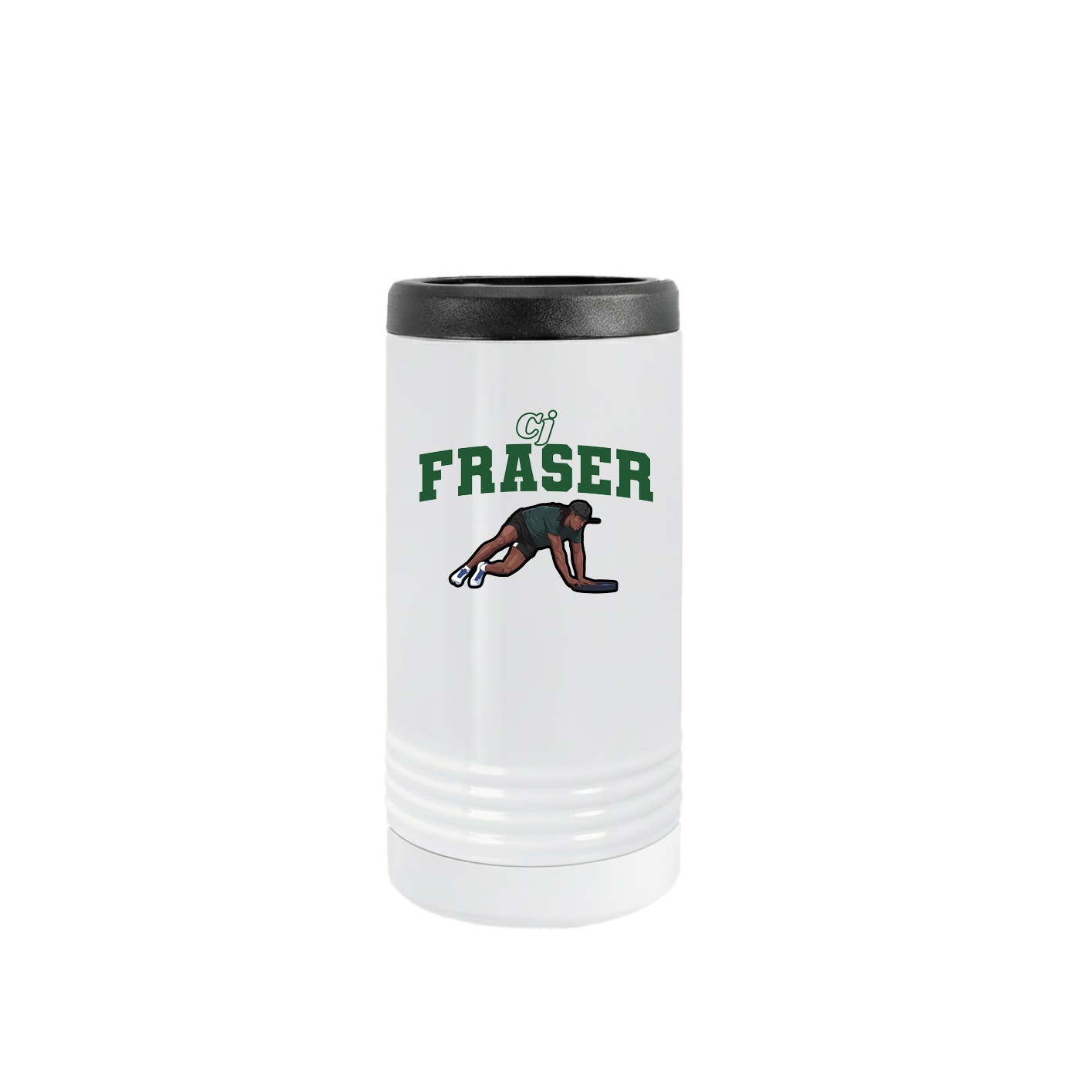 Slim Beverage Holder — Name Arch in White