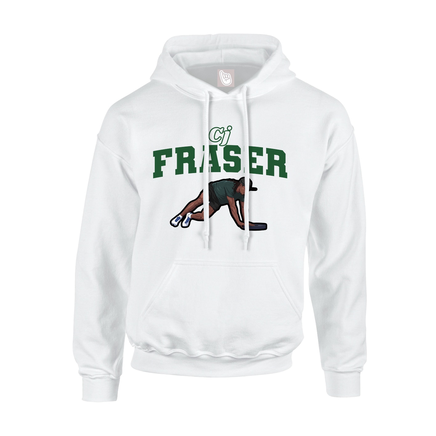 Hoodie — Name Arch in White