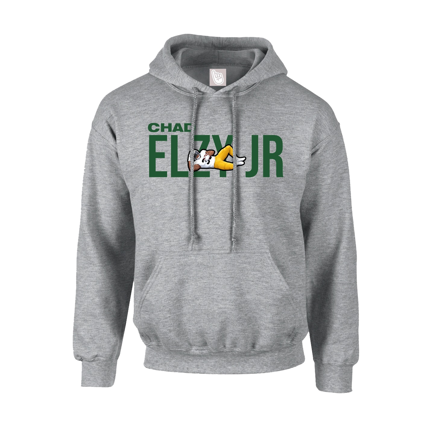 Youth Hoodie — Player Name in Grey