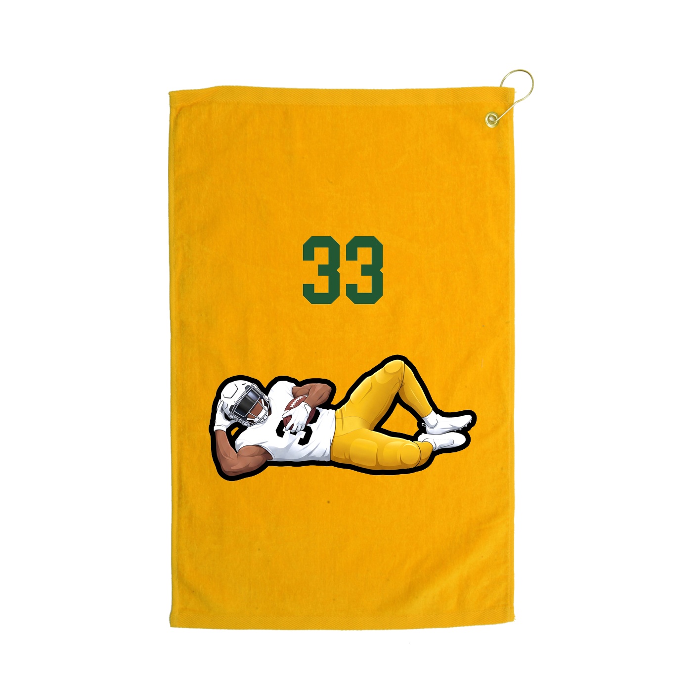Golf Towel — Number Top in Gold