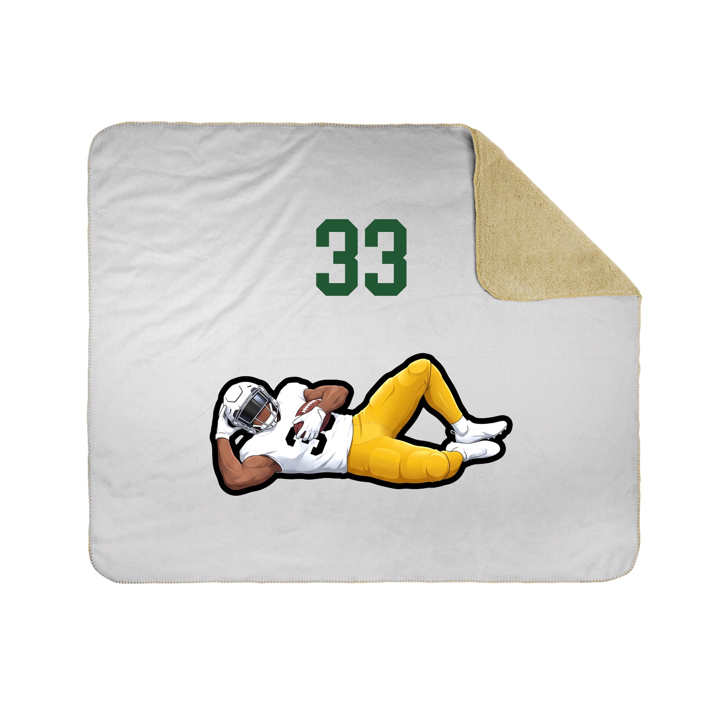 Throw Blanket — Number Top in White