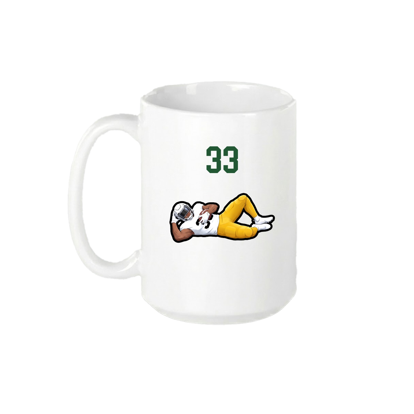 15oz Coffee Mug — Number Top in White
