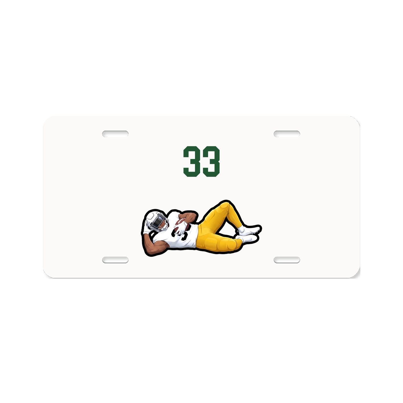 License Plate — Number Top in Classic