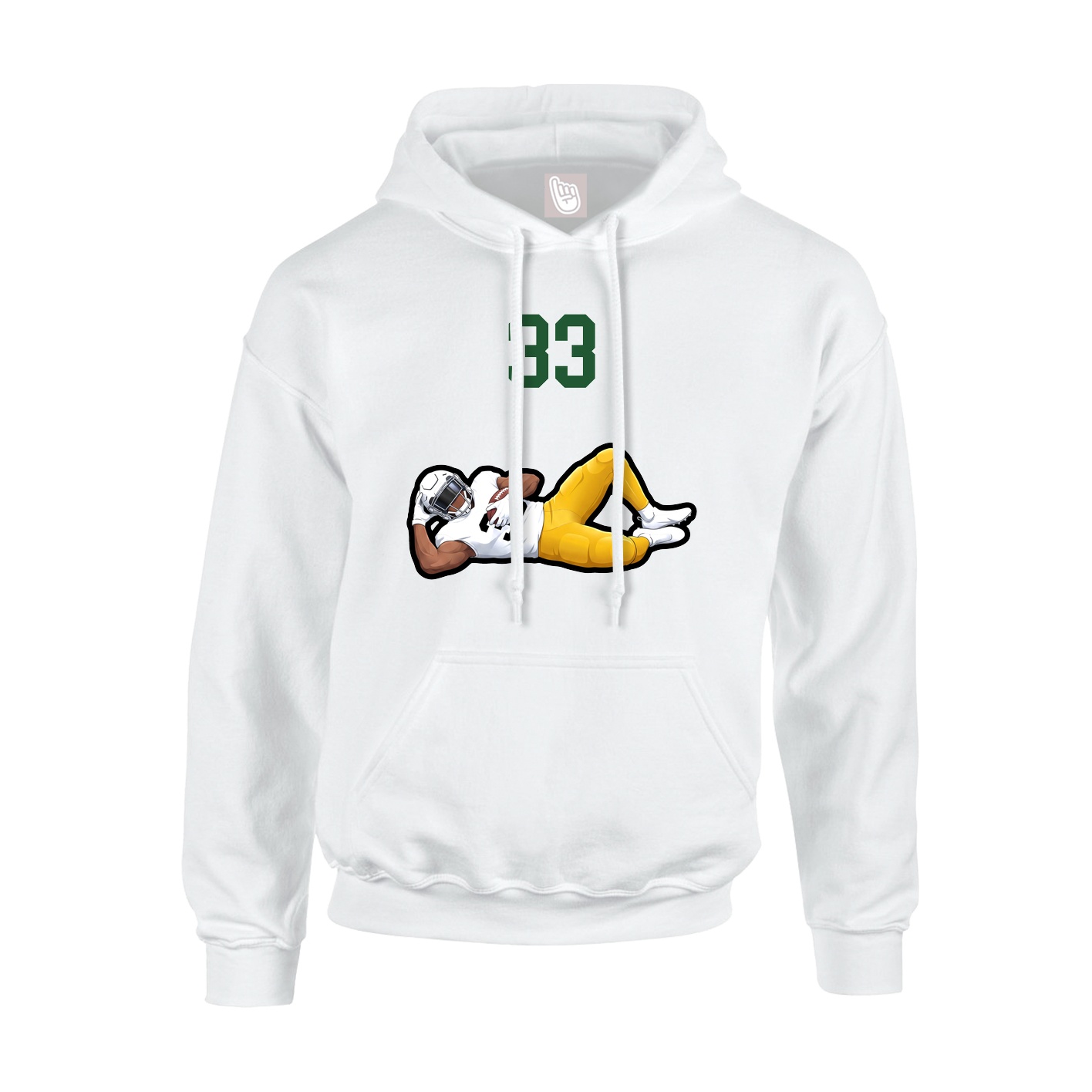 Hoodie — Number Top in White