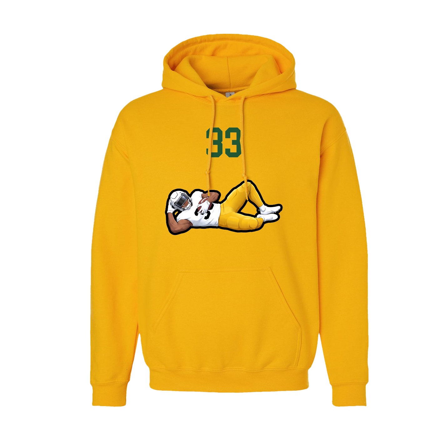 Youth Hoodie — Number Top in Gold
