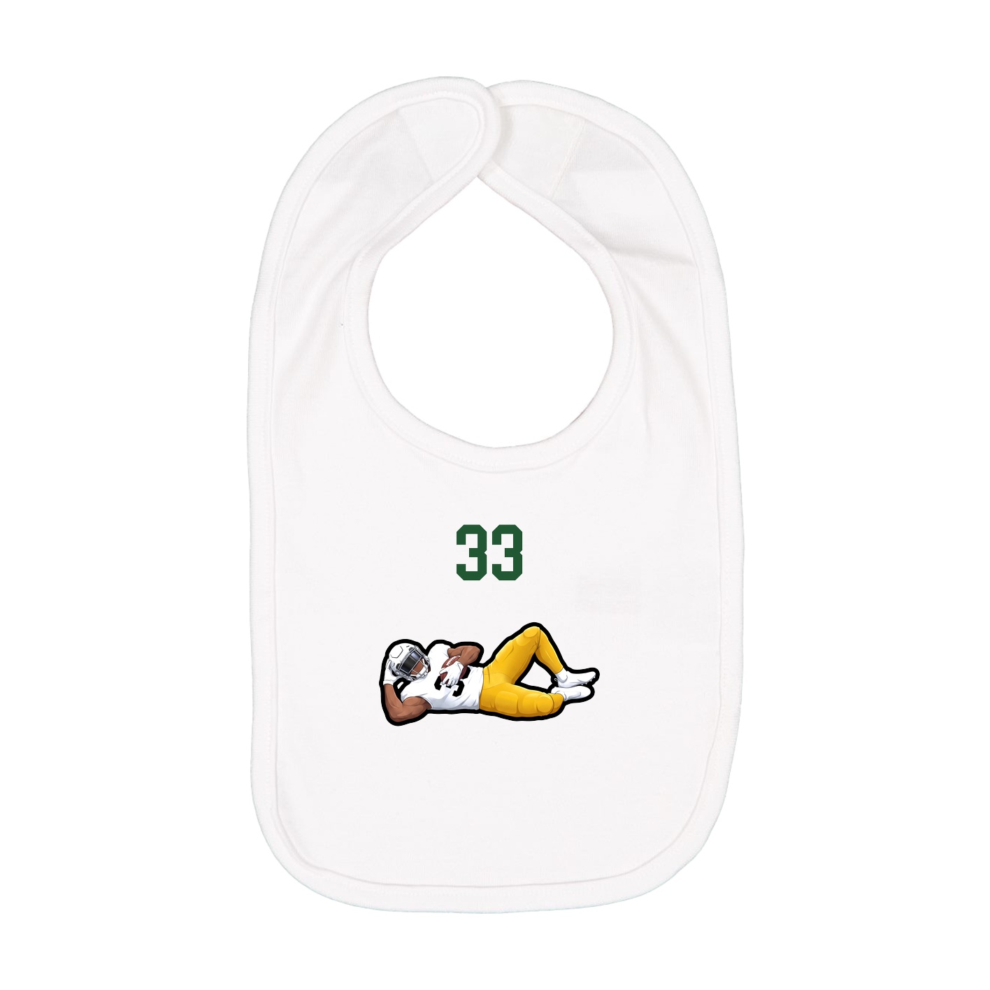 Infant Bib — Number Top in White