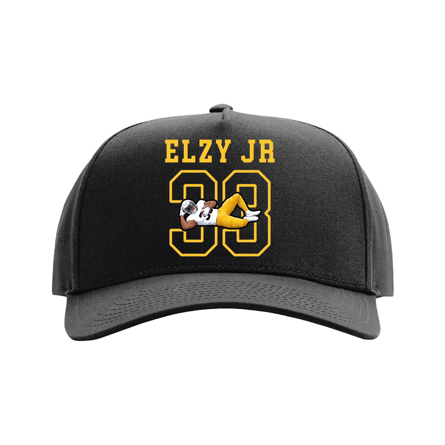 Full Fabric Five-Panel Champ Cap — Shirsey in Black