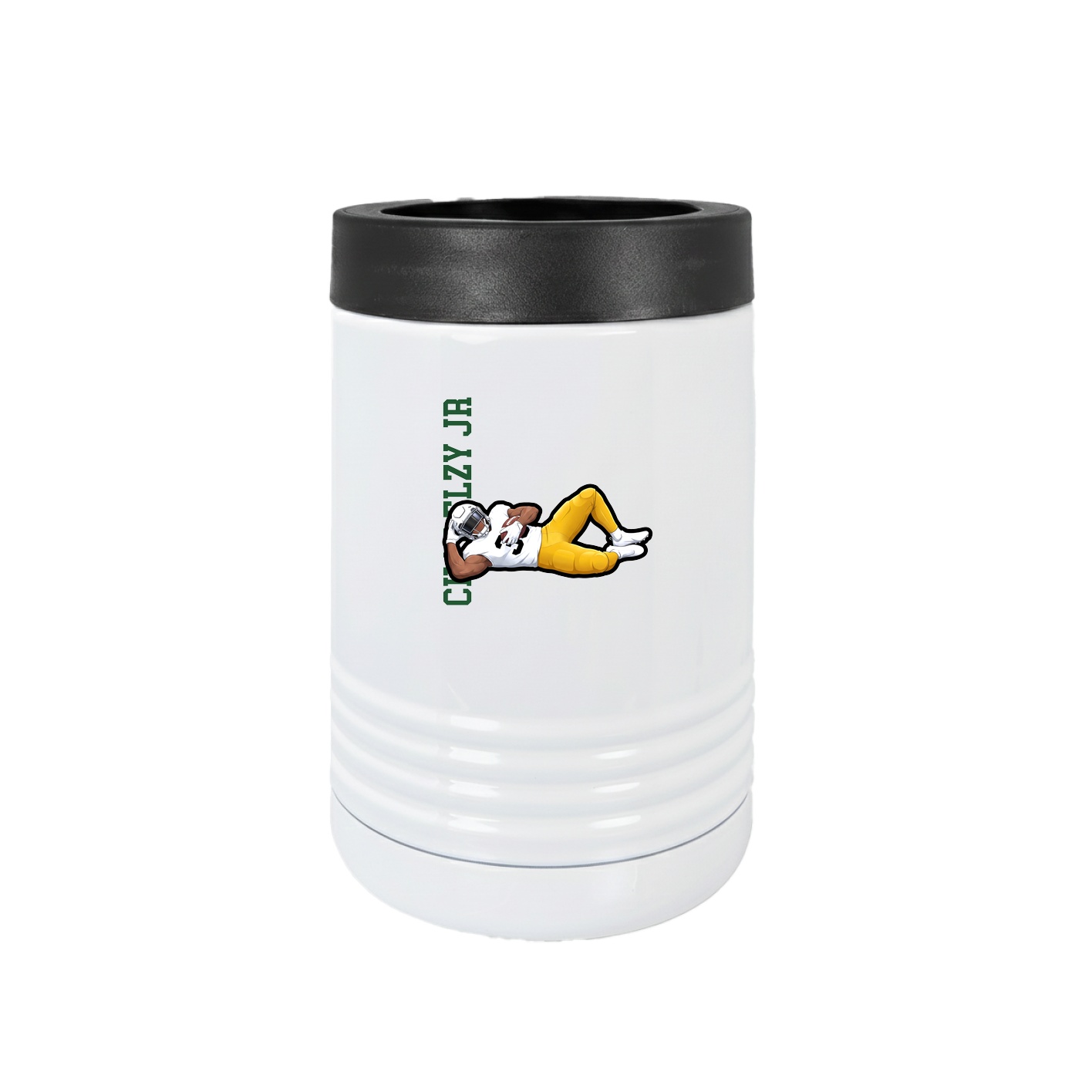 Beverage Holder — Name Vertical in White