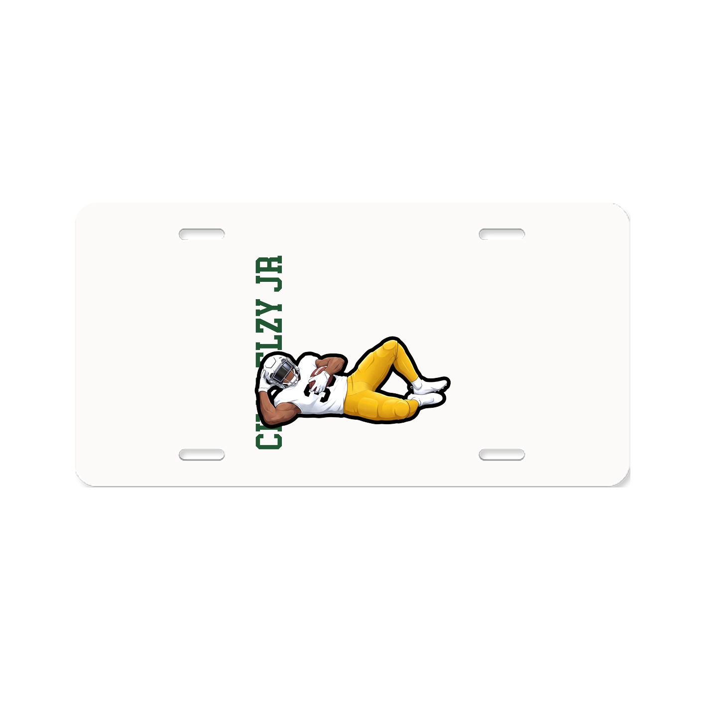 License Plate — Name Vertical in Classic