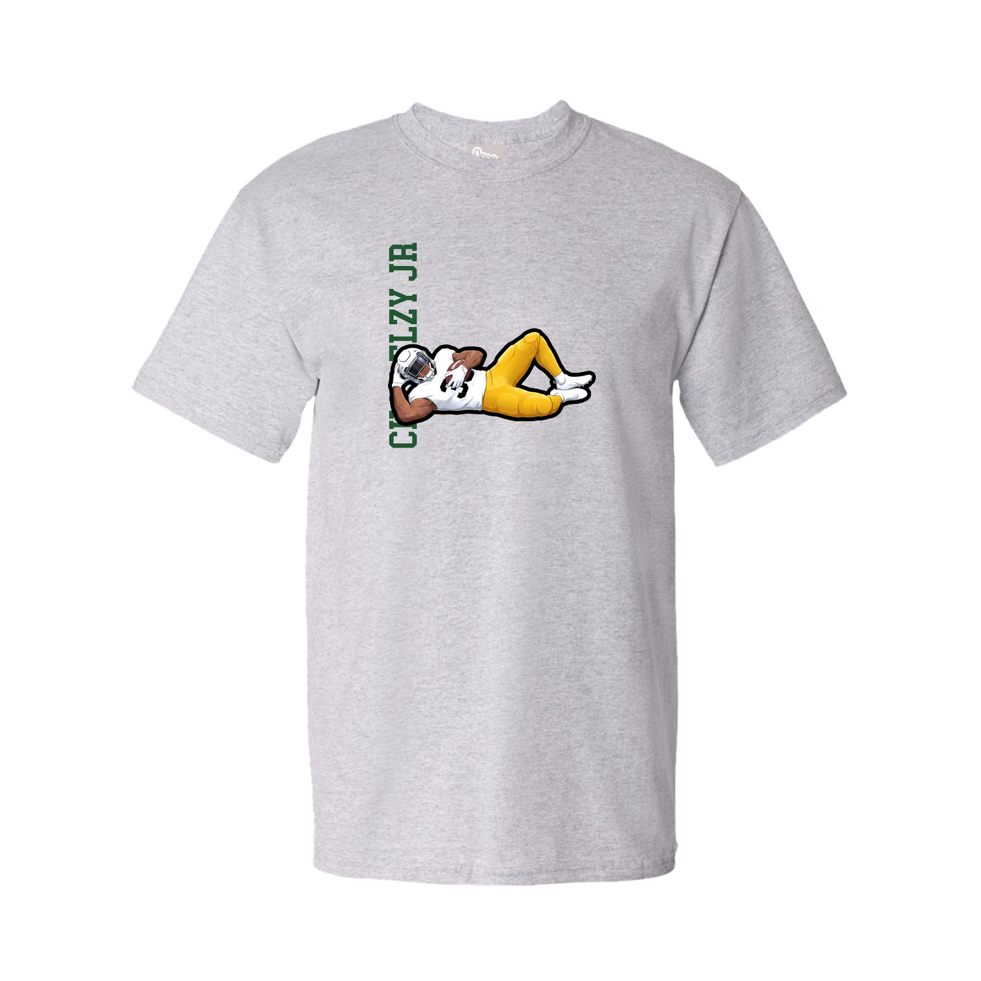 Youth Tee — Name Vertical in Grey