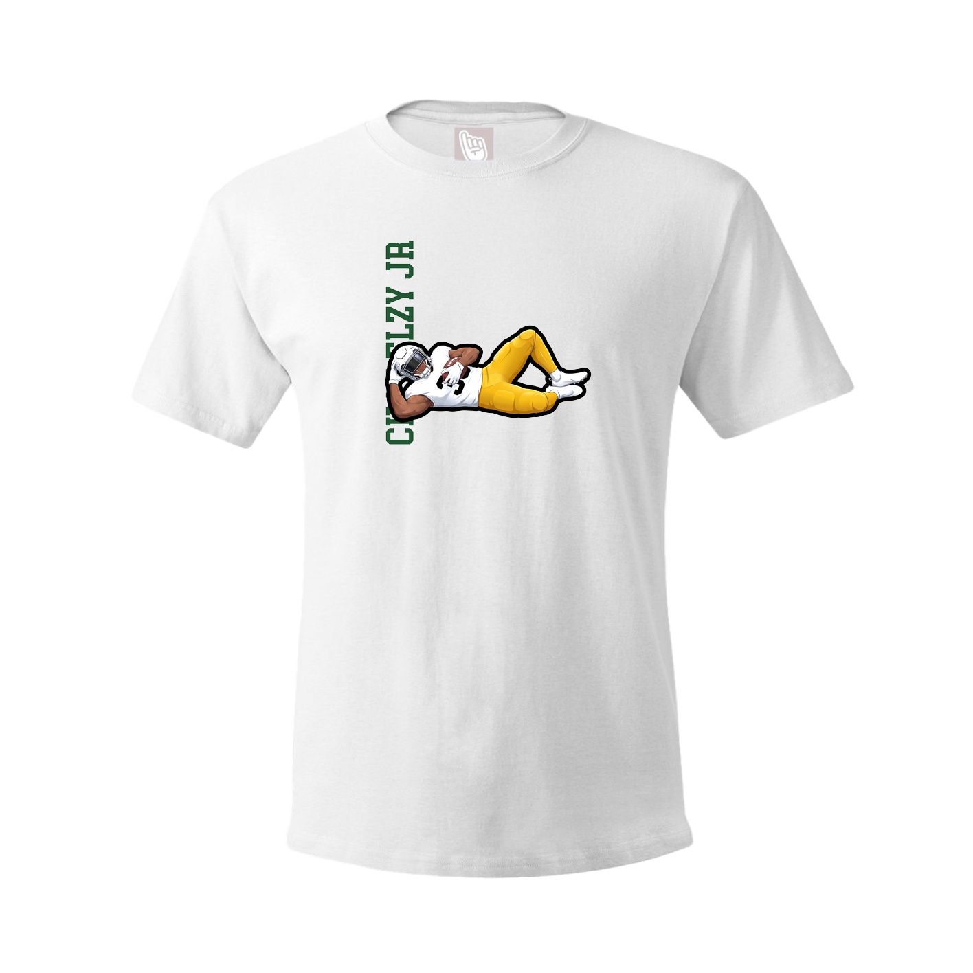 Youth Tee — Name Vertical in White