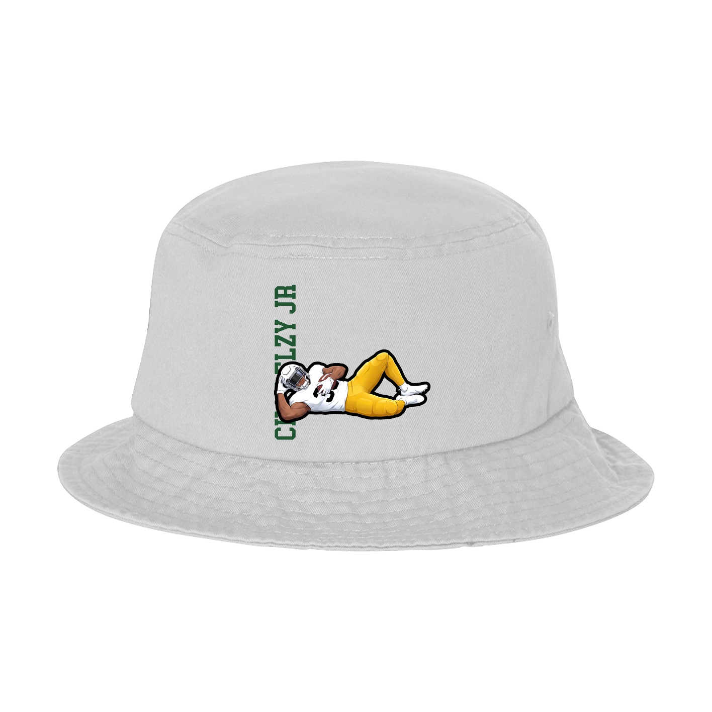 Bucket Cap — Name Vertical in White