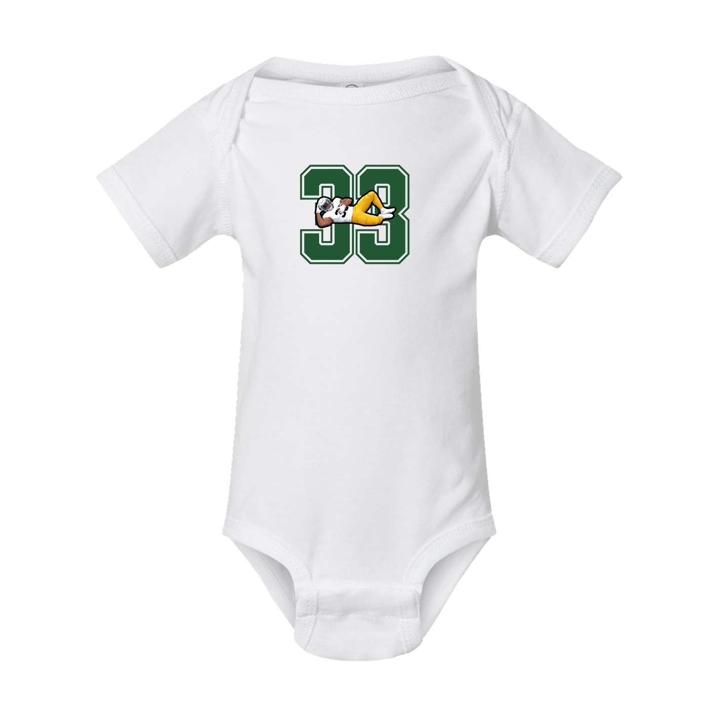 Baby Onesie — Number in White