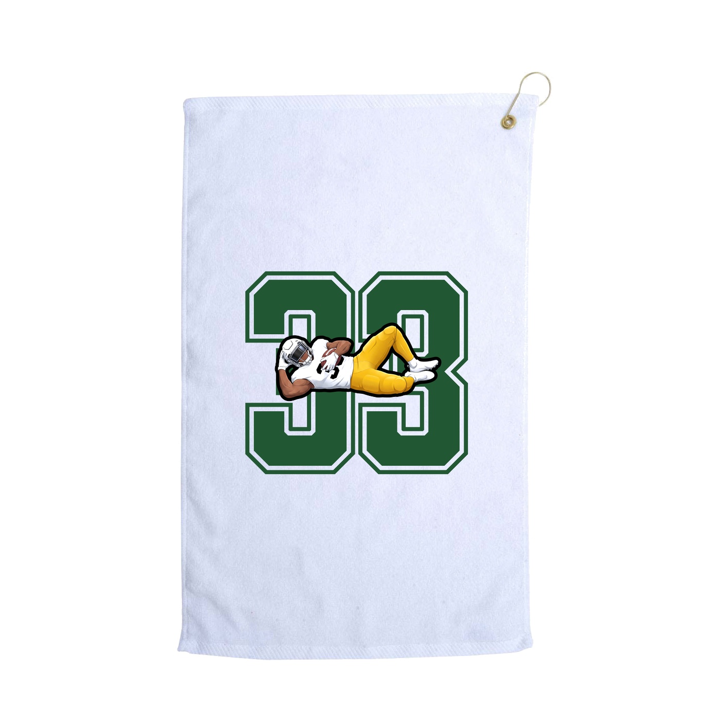 Golf Towel — Number in White