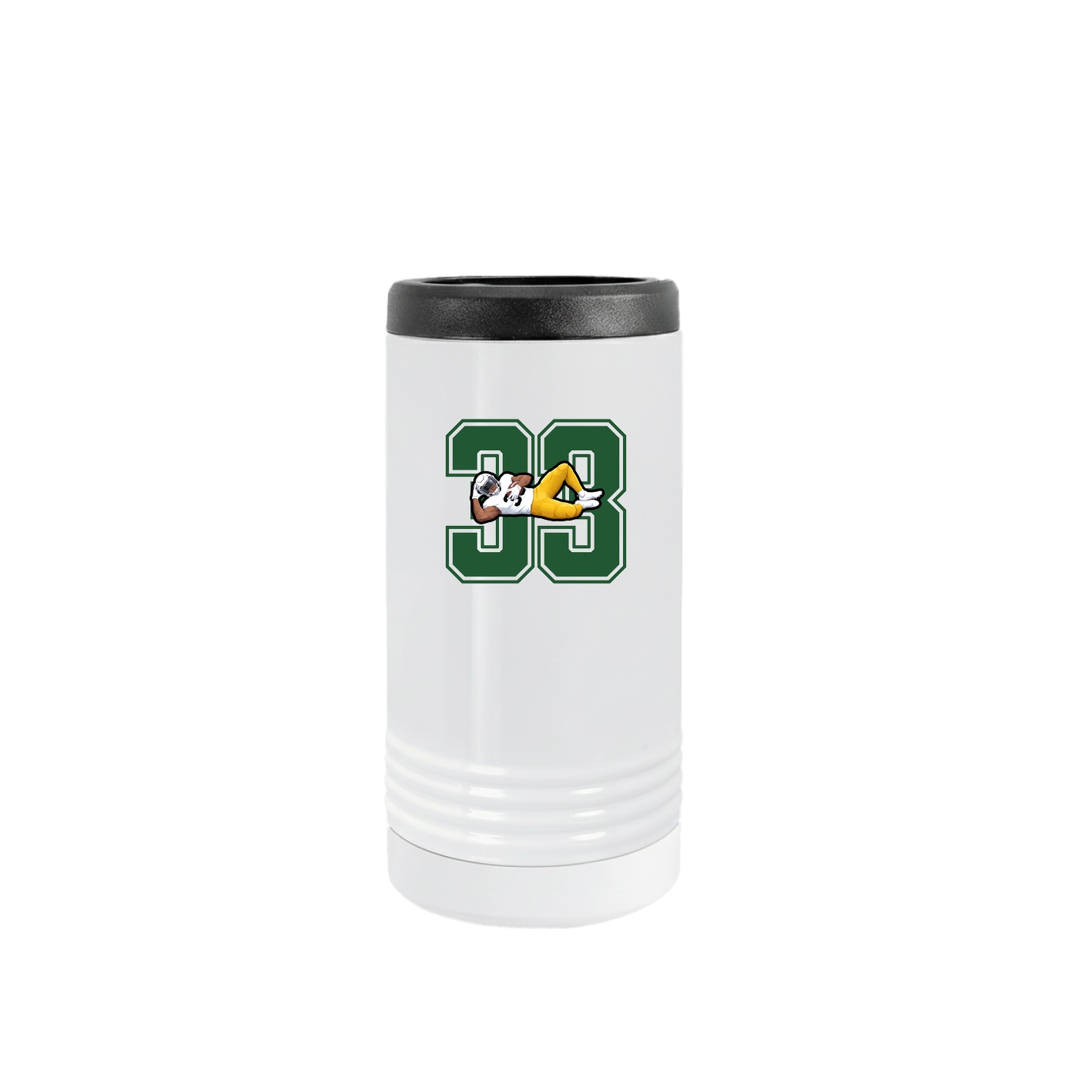 Slim Beverage Holder — Number in White