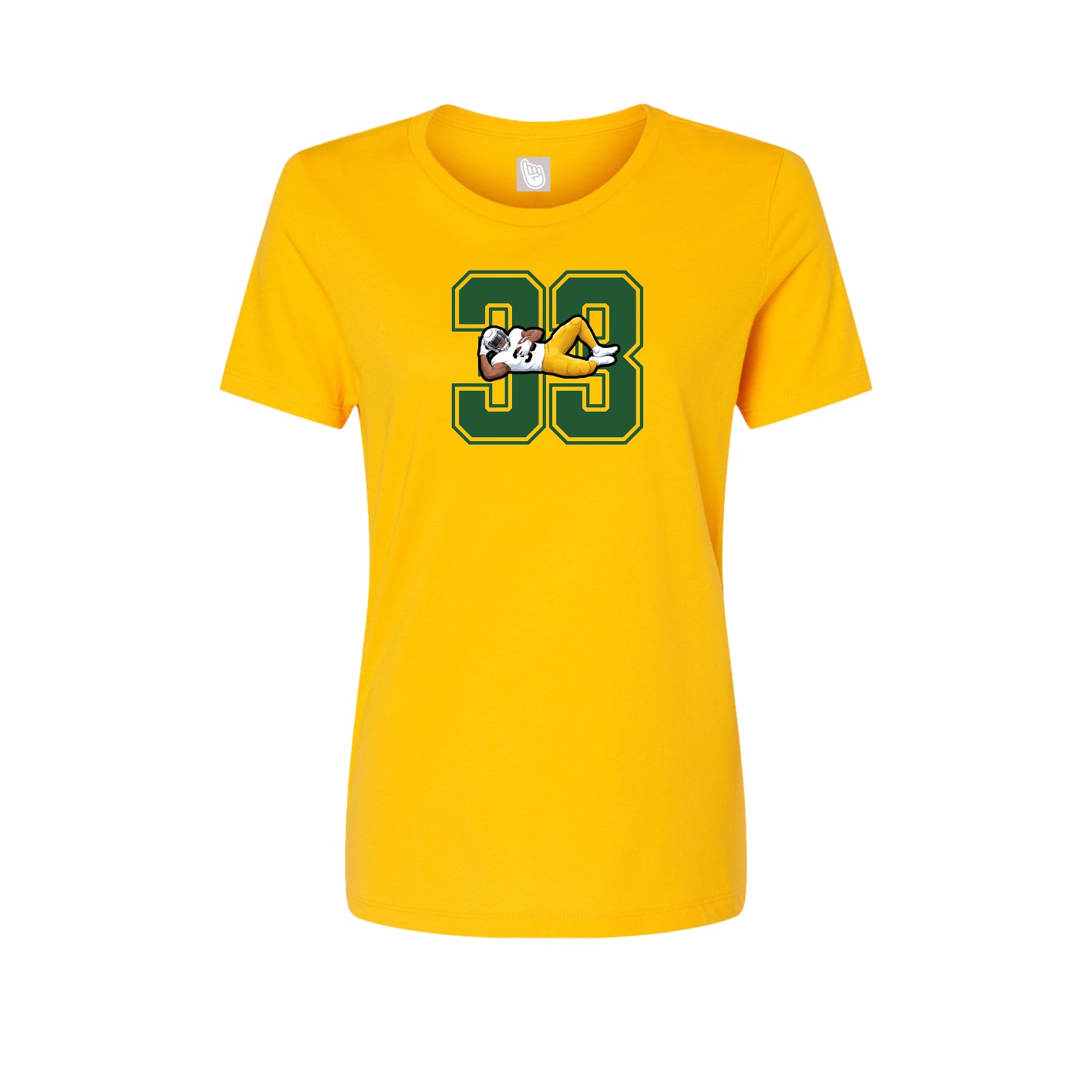 Womens Tee — Number in Gold