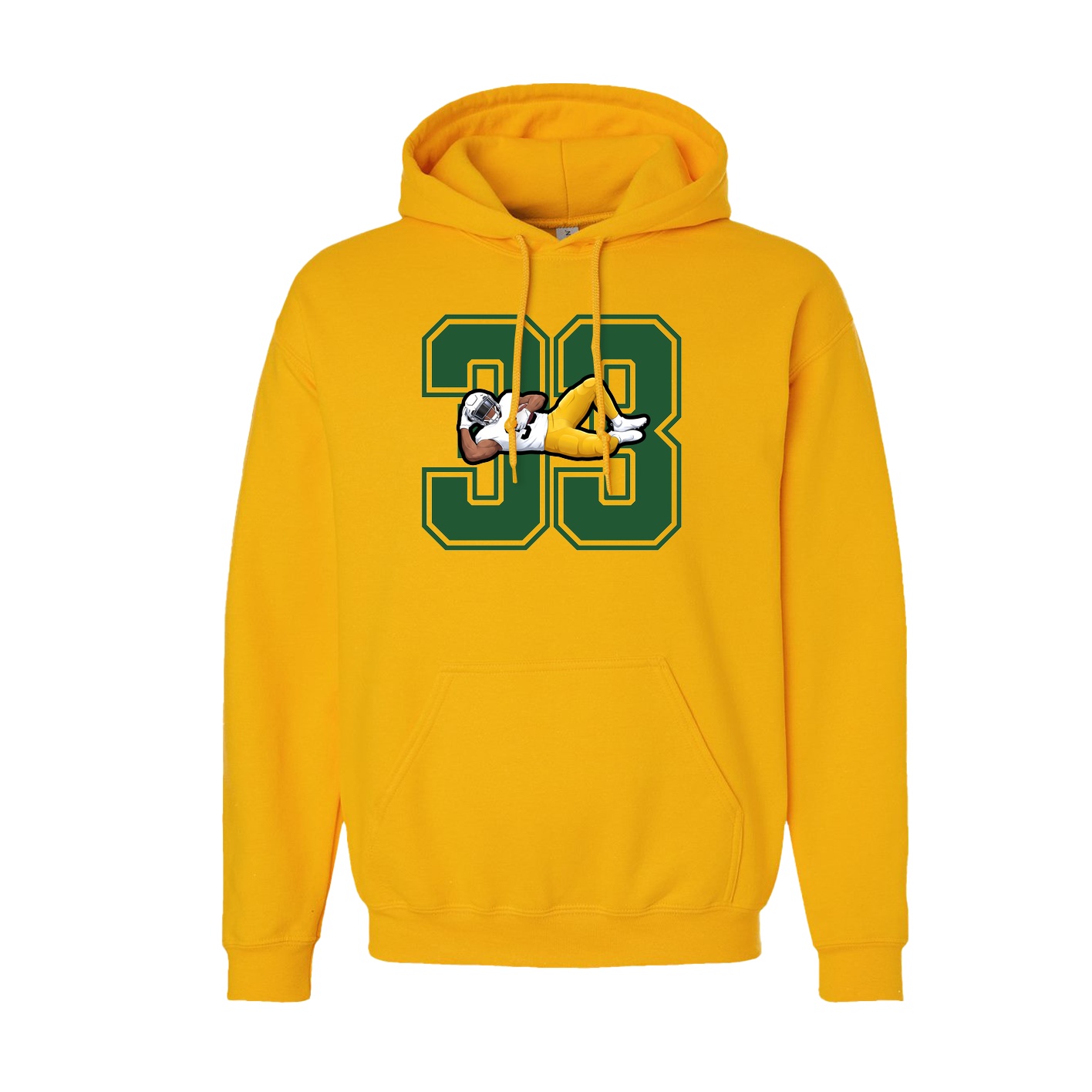 Hoodie — Number in Gold