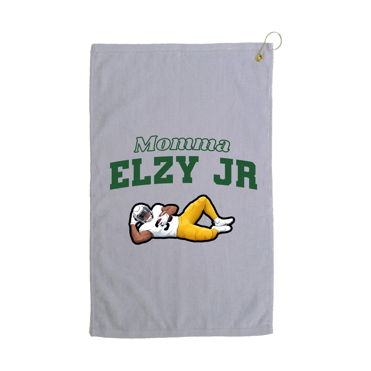 Golf Towel — Mothers Day Block in Grey