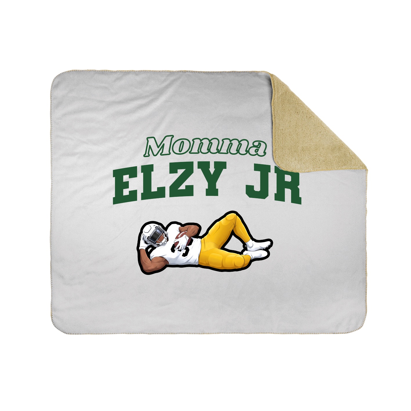Throw Blanket — Mothers Day Block in White