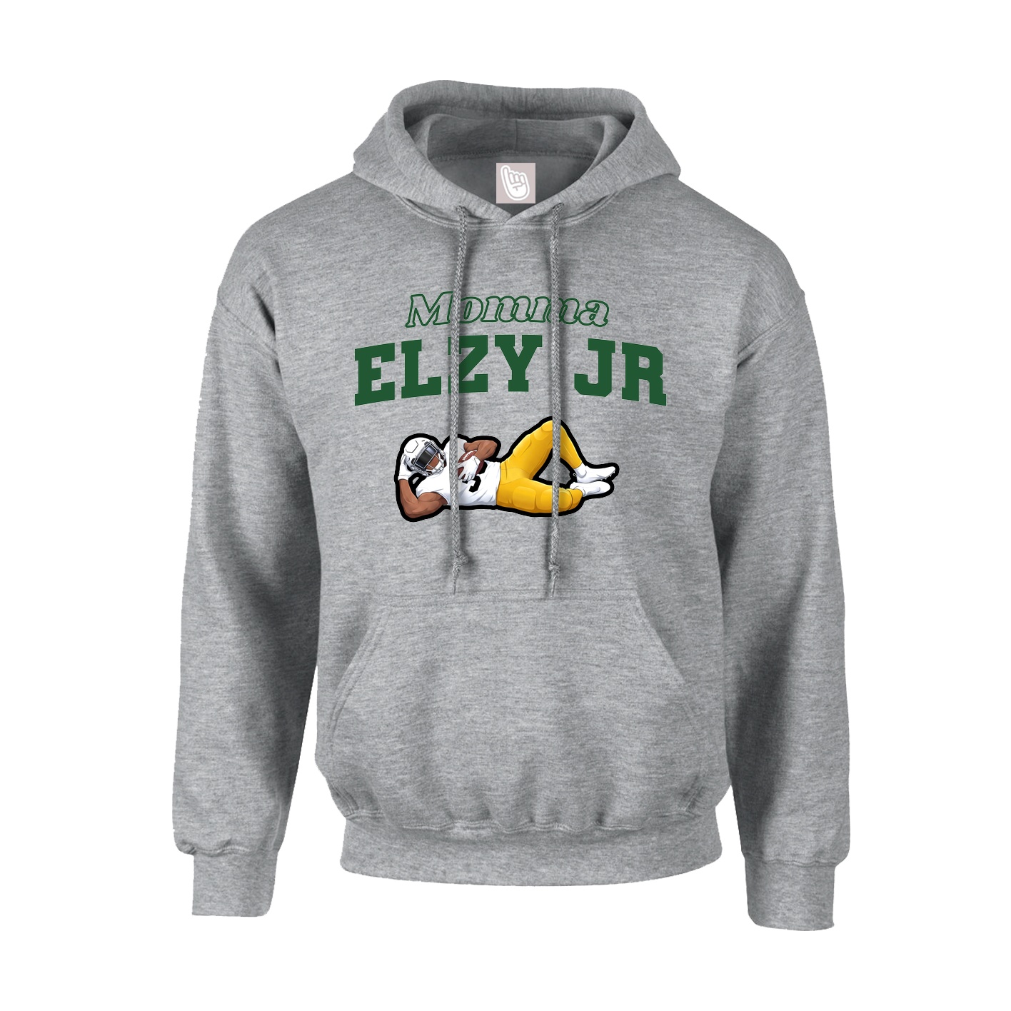 Youth Hoodie — Mothers Day Block in Grey