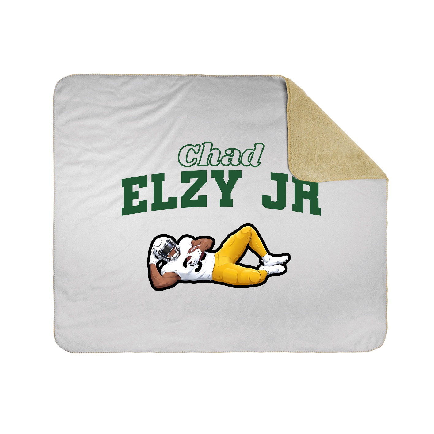 Throw Blanket — Name Arch in White