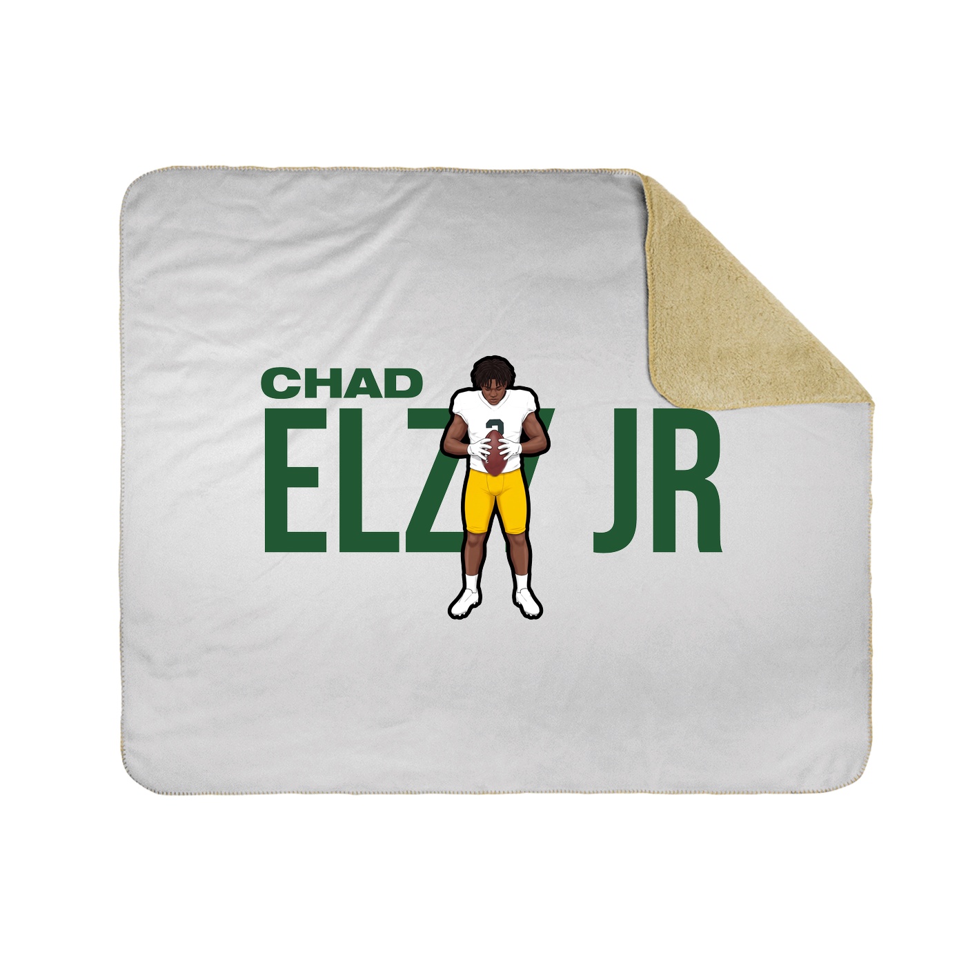 Throw Blanket — Player Name in White