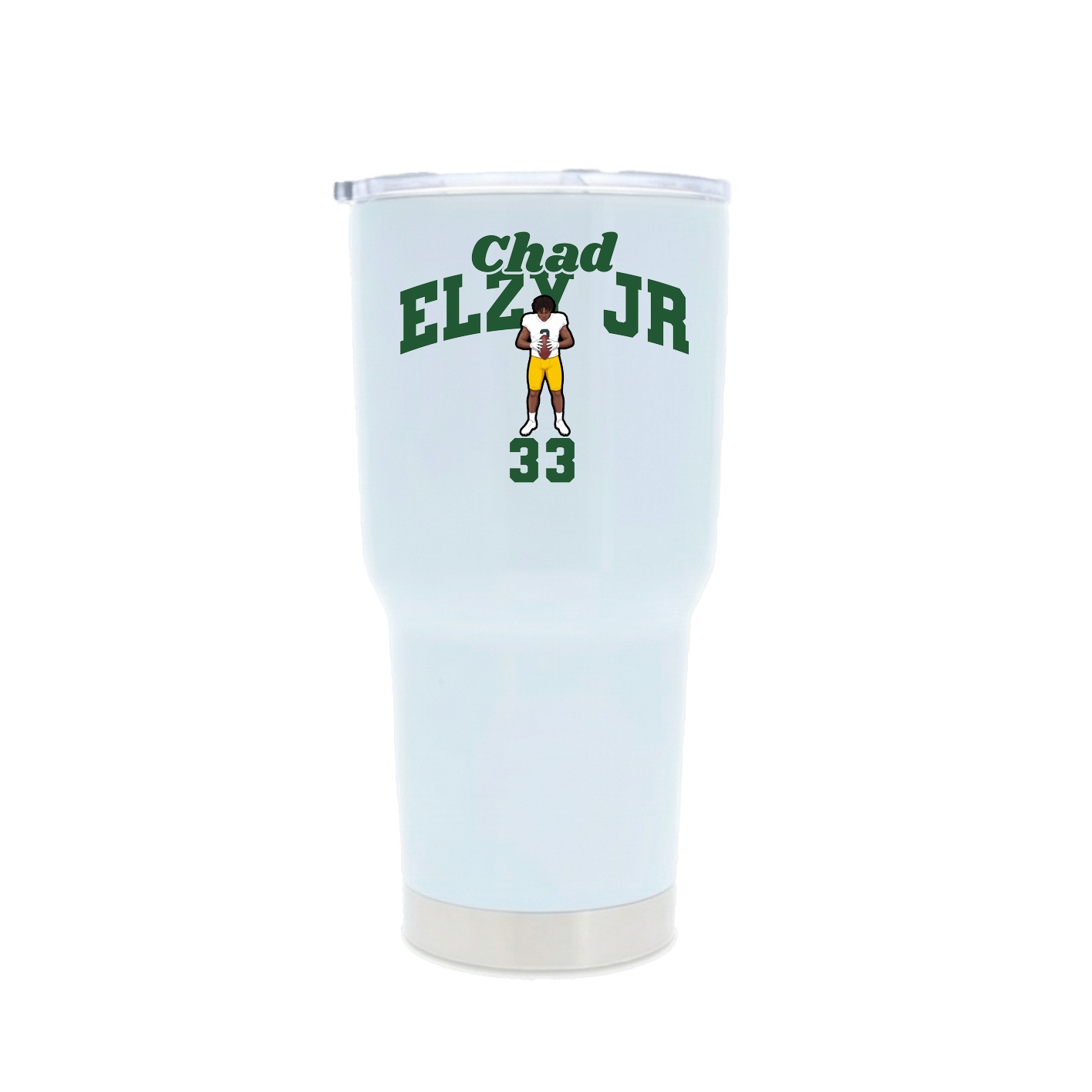 30oz Stainless Steel Tumbler — Signature Arch in White