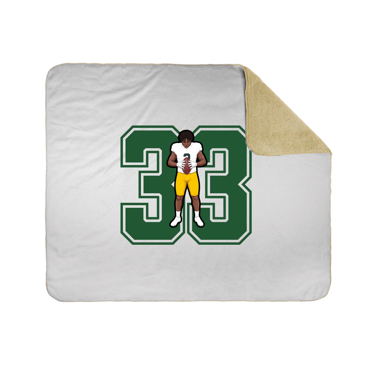 Throw Blanket — Number in White