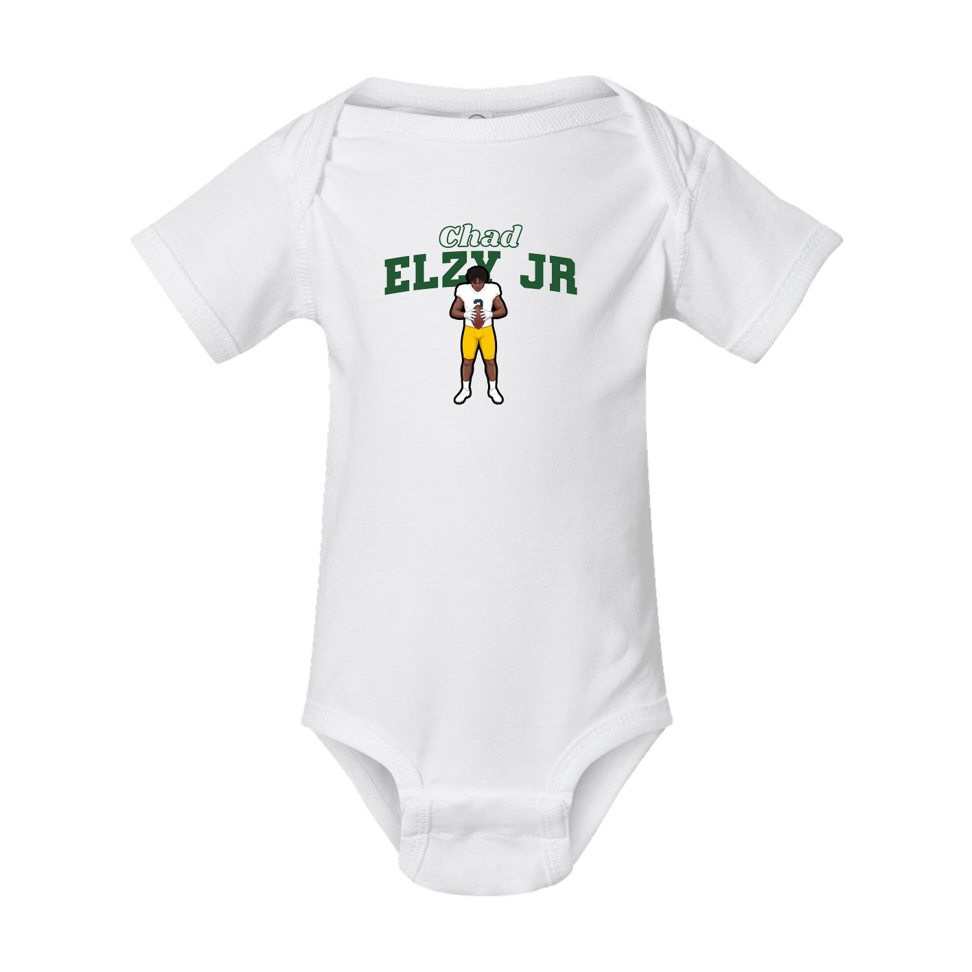 Baby Onesie — Name Arch in White