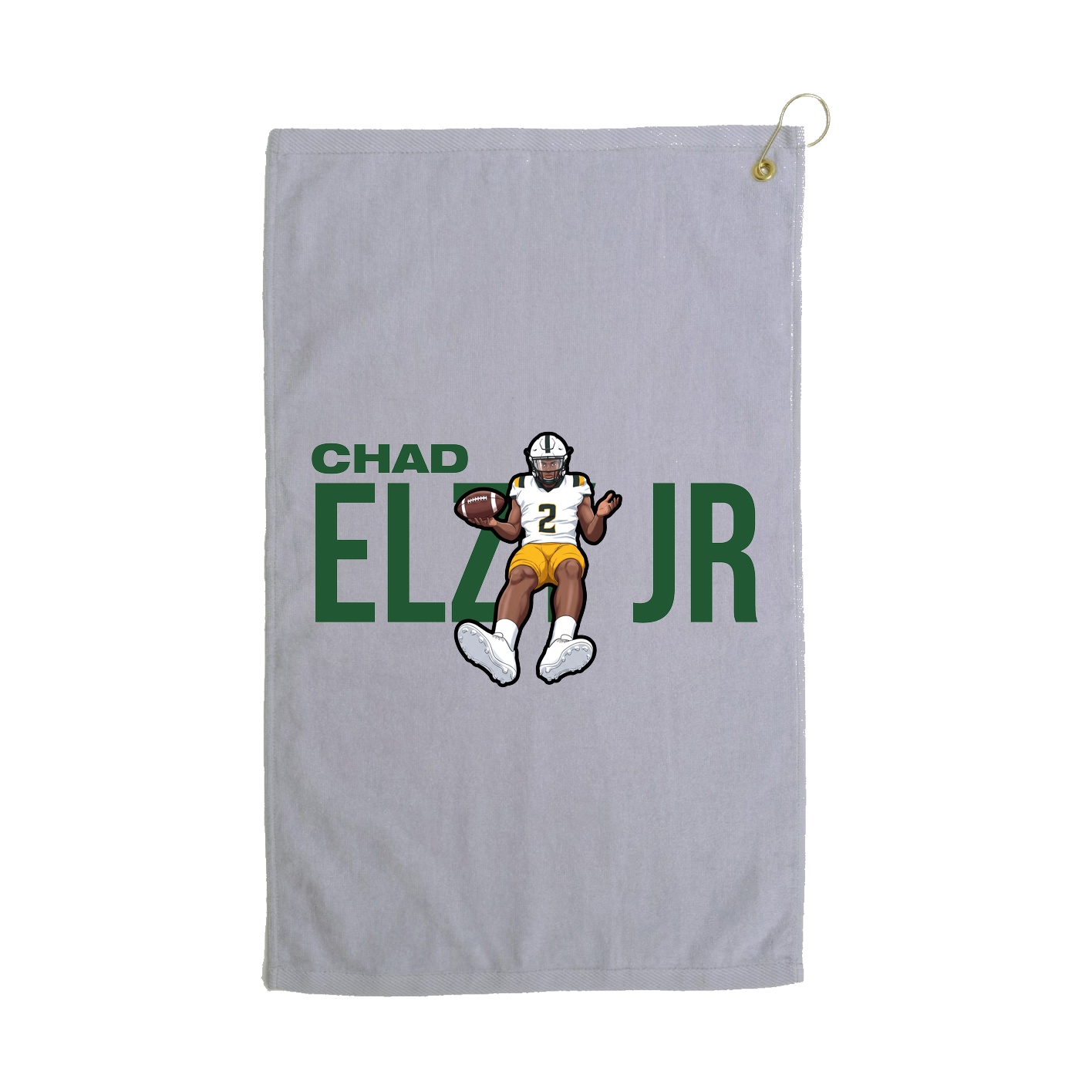 Golf Towel — Player Name in Grey