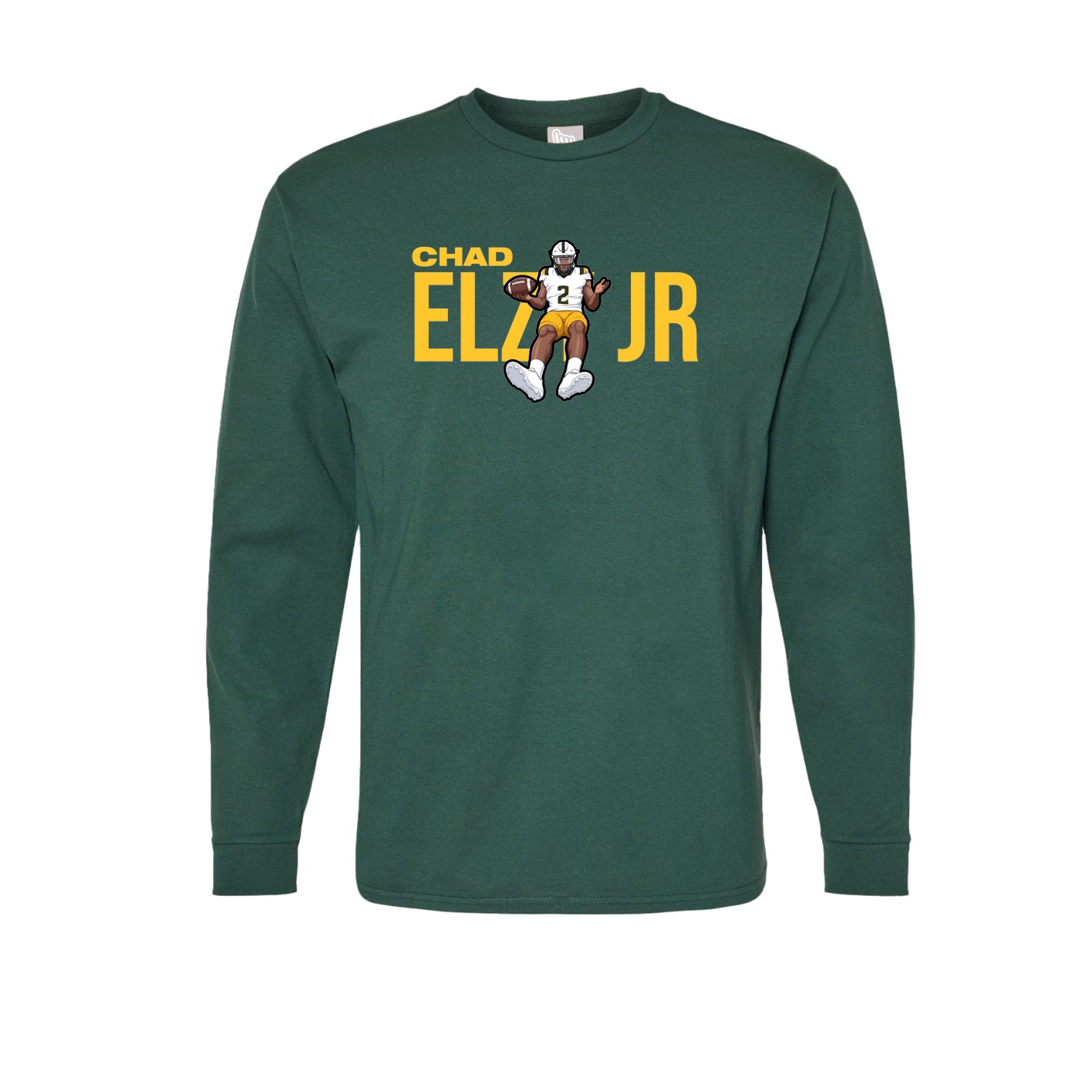 Long Sleeve Tee — Player Name in Green