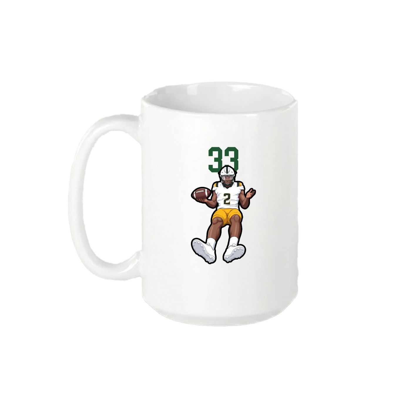 15oz Coffee Mug — Number Top in White