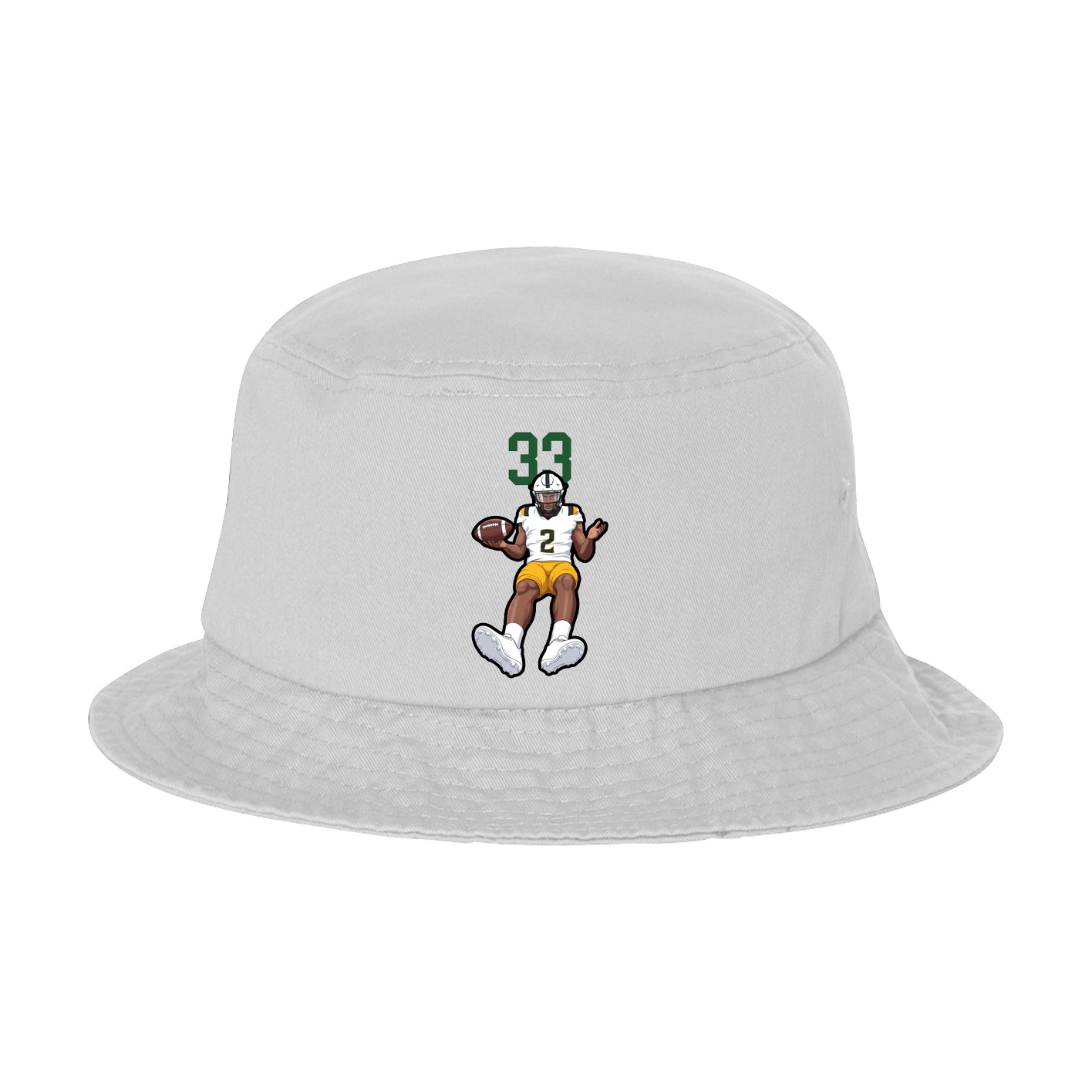 Bucket Cap — Number Top in White