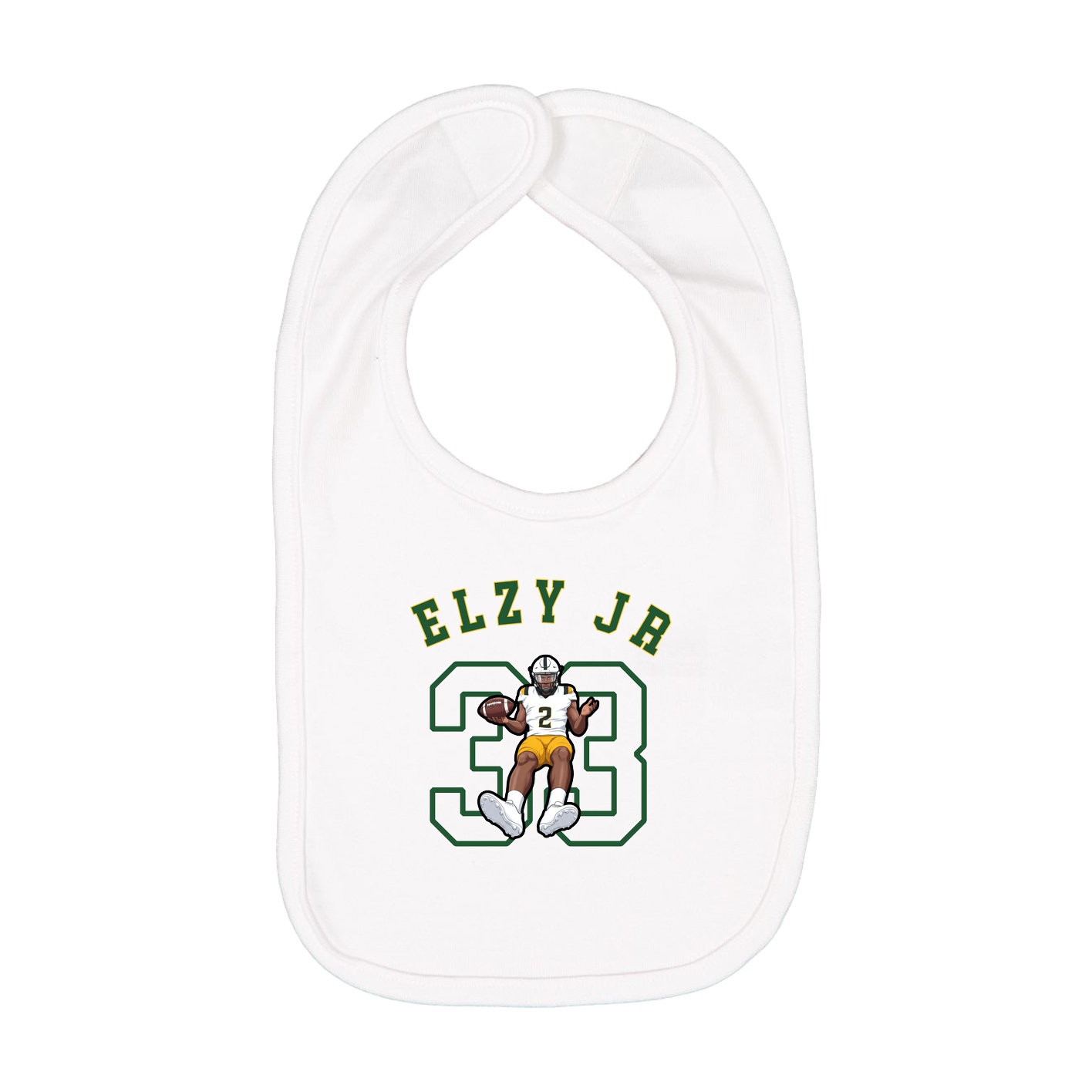 Infant Bib — Shirsey Arch in White