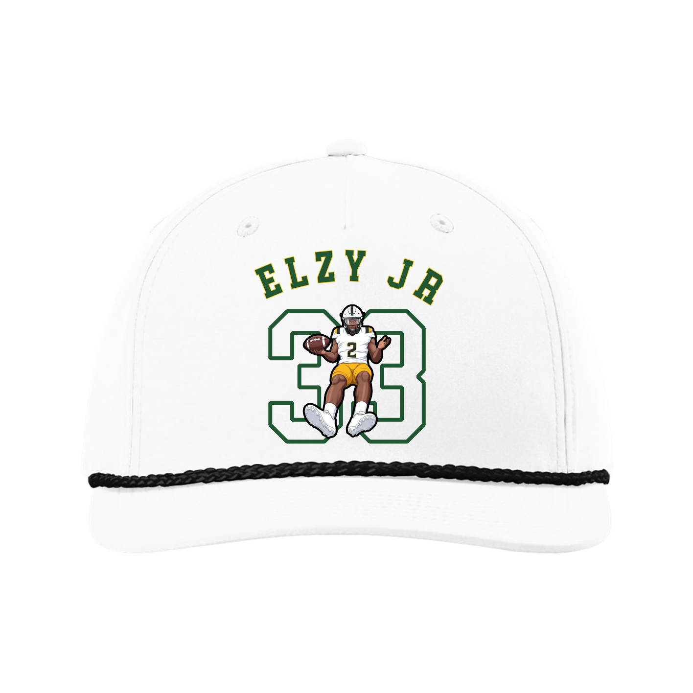 Five-Panel Classic Rope Cap — Shirsey Arch in White